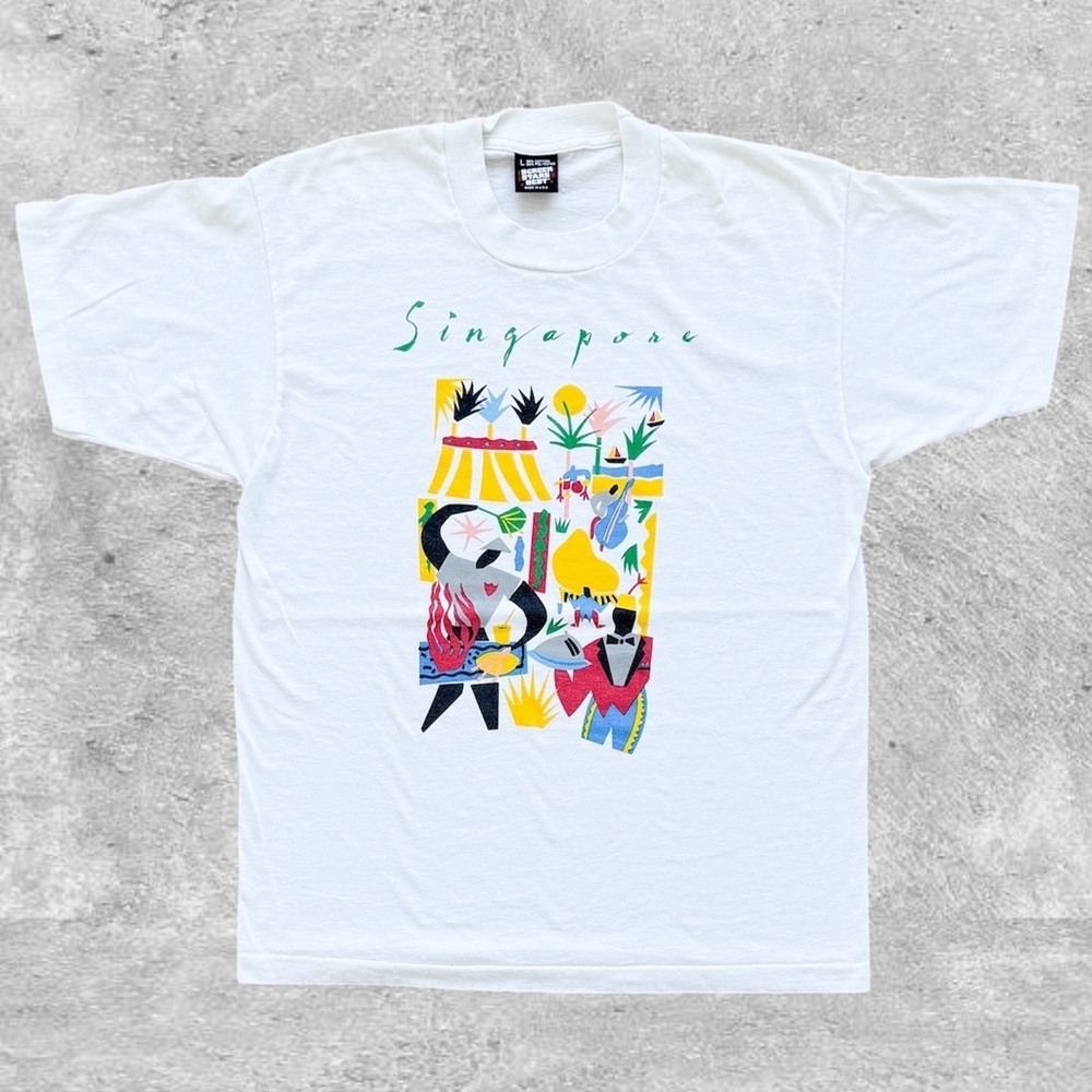 Singapore Vtg 1990s Screen Stars Tourist T-Shirt Men’s Size (L fits M)